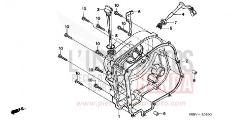 RIGHT CRANKCASE COVER CA125W de 1998